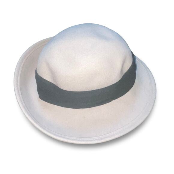 Vintage Tina Too Bollman Hat Co Doeskin Felt 100% Wool Cream Slouch Hat USA Made main image 4